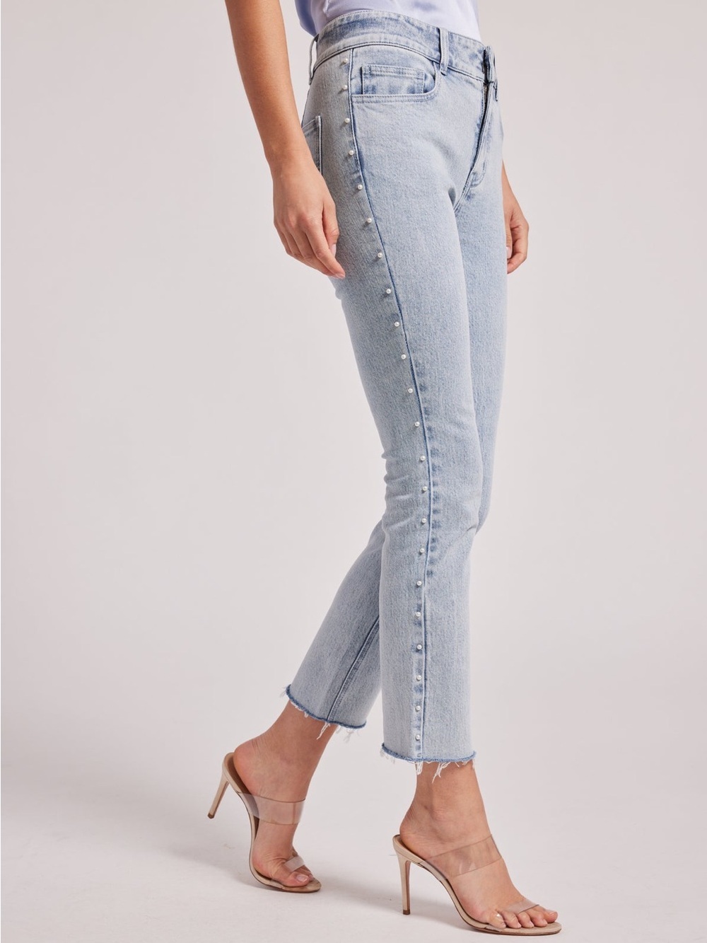 Generation Love Juliana Denim Pants - Light Blue with pearls Sz 28 NWT FEMININE